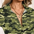 thumbnail image 6 of SAATLERI Womens Polo Shirt Long Sleeve Button Down V Neck T Shirt Fall Slim Fit Camo Shirt Comfy Dressy Blouses Tops for Women, 6 of 6
