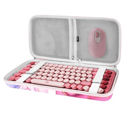 Geekria 75% Keyboard Case, Hard Shell Travel Carrying Bag for 84 Key Portable Keyboard, Compatible with Logitech POP Keys Mechanical, Keychron K2, MX Mechanical Mini