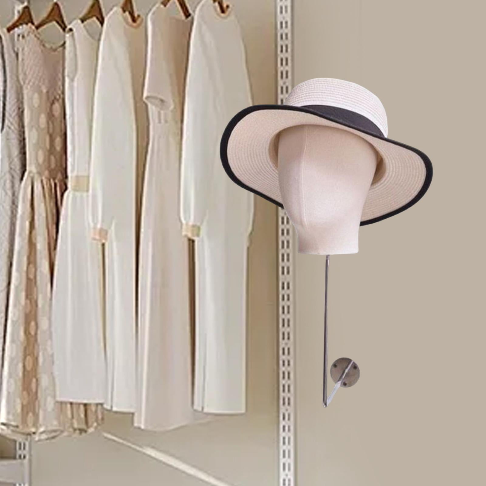 Serenable Mannequin Head Model, Hat Display, Mannequin Head, Modern Fashionable Portable Storage Rack for Making Styling Shopping Malls White