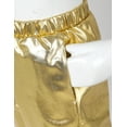 thumbnail image 5 of Nyeemya Shiny Metallic Pants for Kids Boys Girls Hip Hop Dance Party Bottoms Pull-on Trousers Gold 10, 5 of 7