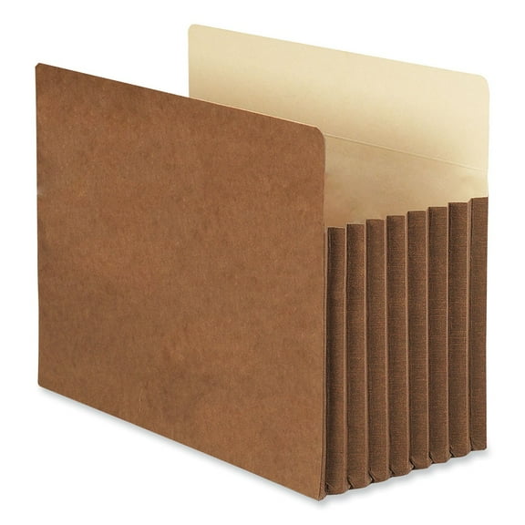 Smead 73395 7 in. Expansion Redrope Tuff Pocket Drop-Front File Pockets with Fully Lined Gussets - Letter, Redrope (5/Box)