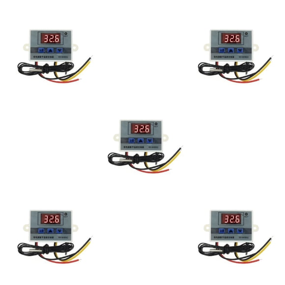 yingyy Thermometer Digital Thermostat LED Screen 24V 50/60Hz Humidity Regulator Multipurpose 10A Automatic Switch Hygrometer 24V 5Set