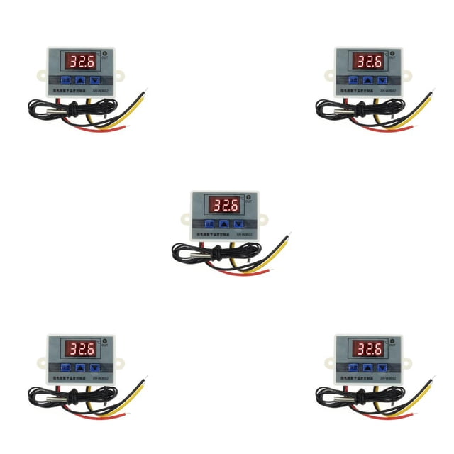 yingyy Thermometer Digital Thermostat LED Screen 24V 50/60Hz Humidity Regulator Multipurpose 10A Automatic Switch Hygrometer 24V 5Set