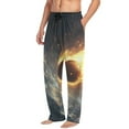 thumbnail image 4 of JSTEL Firing Basketball in Space Men's Sleepwear Mens Pajama Pants Bottoms with Pockets, M, 4 of 6