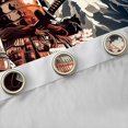 thumbnail image 4 of Manfei Ukiyo-e Samurai Armor Black Out Curtains for Boys Men, Fuji Sakura Curtains Pack of 2 (42x63 Each), Black Red White, 4 of 6