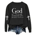 thumbnail image 3 of Christian Sweatshirts for Women 2025 God Is Still Writing Your Story Sweatshirt Long Sleeve Crewneck Pullover Tops, 3 of 6
