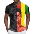 thumbnail image 1 of T-Shirt à Manches Courtes Imprimé pour Homme à Col Rond Mois du Patrimoine Léger Tenue Décontractée, 1 of 4