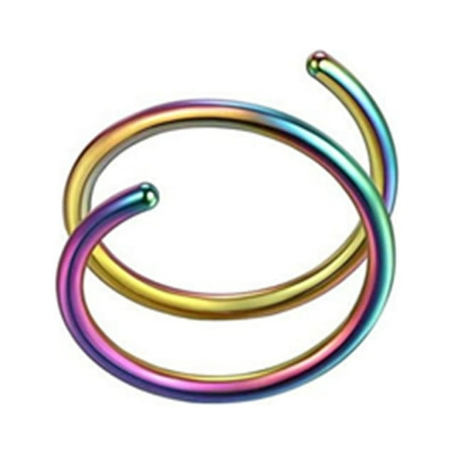 1PC Nose Hoop Ring For Piercing Nose Hoop Nose Ring Hoop For Women Spiral Nose Hoop For Girls Nostril Piercing Jewelry Nose Studs Straight Nose Clips Jewelry Nose Rings Small Hoop Nose Ring Studs