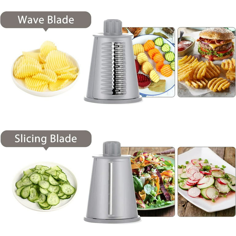 Vegetable cutter and cheese grater attachment with stainless steel