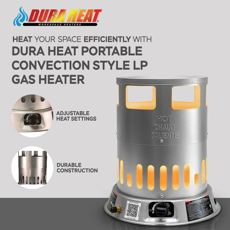 DuraHeat Portable Convection Propane Heater, 80,000 BTU, 2,000 Sq