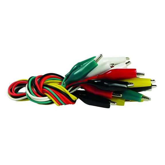 GJX 10pcs Double-ended Alligator Clips Wire Crocodile Clips Cable