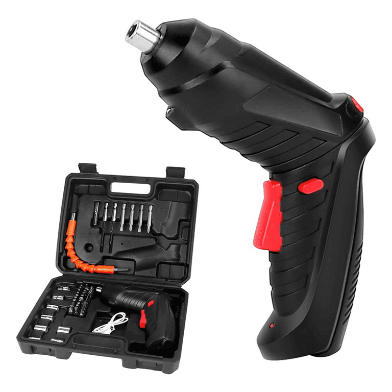 Rechargeable Mini Electric Screwdriver 90°-180°Rotating Handle LED Wireless  Screwdriver Drill Electric Screw Driver 