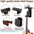 thumbnail image 2 of Soporte de pared para guitarra Onmiwod Auto Lock con estante negro, 2 of 9