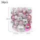 thumbnail image 2 of Decoración de bolas navideñas-color rosa plateado 286G/34 piezas, 2 of 5