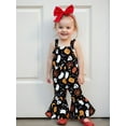 thumbnail image 4 of BemeyourBBs Toddler Baby Girls Bell Bottoms Romper Halloween Tie Up Overall, 4 of 9