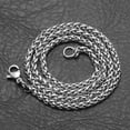 thumbnail image 3 of JANGSLNG Men Braided Wheat Shape Stainless Steel Chain Necklace DIY Jewelry Accessory, 3 of 7