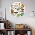 thumbnail image 2 of Wall Clock Cooking Kitchenware Clocks PVC Silent Non-Ticking Battery Operated Decorative Kitchen Tool Pattern Round Clock for Home Living Room Kitchen Bedroom Office School Wall Decor 14 Inch, 2 of 9