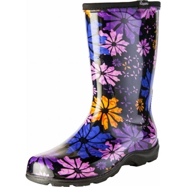 Sloggers  Flower Power  Women's  Garden/Rain Shoes  10 US  Black 