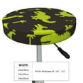 thumbnail image 4 of Junzan Cute Cartoon Dinosaurs Green Silhouette Bar Stool Cover Round Seat Cushion With Elastic Washable And Non Slip Bottom For Barstool Padded Chair Slipcover - 13 Inch, 4 of 7