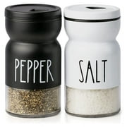Farmhouse Salt and Pepper Shakers Set with Adjustable , Decor, Cute Shaker Set