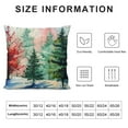 thumbnail image 5 of Shiartex Watercolor Christmas Tree Pillow Covers - Red Green  Pine Trees Decorative Pillow Cases for Winter Holiday Indoor Home Decor Couch Sofa Bed, 5 of 5