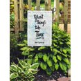 thumbnail image 2 of POGLIP Drapeau de Jardin Inspiration "don't Great Things Take Time" Bannière Décorative pour Maison 28x40 Pouces, 2 of 2