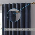 thumbnail image 4 of THD Maria Premium Soft Velvet Back Tab Rod Pocket Window Treatment Curtains for Bedroom & Living Room - Set of 2, 4 of 7