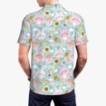 thumbnail image 4 of Daiia Love You Rabbit Pattern Men’s Polo Shirts,Solid Deck Shirt,Classic Fit, Breathable Cotton Polo for Casual and Sport Wear-XX-Large, 4 of 9