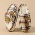 thumbnail image 2 of Winter Slippers for Women Classic Plaid Memory Foam Shoes Fuzzy Indoor And Outdoor Thick Sole Warm Womens Slippers, 2 of 4