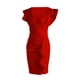 thumbnail image 5 of VISgogo Vestido de manga corta ajustado para mujer, de una pieza con escote en V profundo de color sólido en 10 colores, S / M / L / XL VISgogo moda, 5 of 9