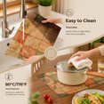 SPXUBZ Linen Placemats Vintage Farmhouse Tile Grid Pattern Table Mats ...