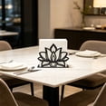 thumbnail image 4 of Servilletero metálico con forma de flor | Soporte para servilletas de papel de hierro negro para mesa de comedor y cocina | Organizador de mesa que ahorra espacio para servilletas de cóctel, 4 of 6
