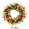 thumbnail image 3 of Lilixerw Christmas Wreath with Lights,16Inch Battery Operated LED Decor with Pine Cones & Berries,For Indoor Outdoor Door Wall Holiday Decor,Red, 3 of 7