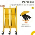 thumbnail image 7 of Riedhoff Metal Expandable Barricade Gate Outdoor,16ft Folding Safety Barrier Gate with 6 Wheels, 7 of 7