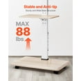 thumbnail image 4 of Rolling TV Stand 32-70 Inch, Mobile TV Cart with Swivel Wheels & Height Adjustment, 88lbs Capacity, 25° Rotation, VESA 600x400mm for Bedroom, Office, 4 of 11