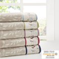 thumbnail image 2 of Madison Park Ensemble de Serviettes en Jacquard de Coton Brodé Serene 6 Pcs Rouge, 2 of 8