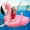 D-Pink, variant on YOMYM Giant Inflatable Flamingo Ride on Pool Float, Blow up with Fast Valves Swimming Floating Raft for Adults Pink,59"X59"