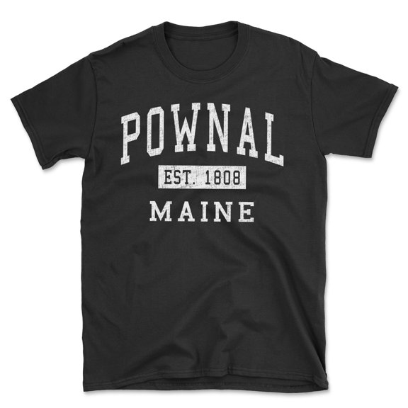 Pownal Maine Classic Established Men's Cotton T-Shirt