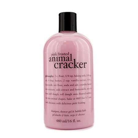 - Philosophy Pink Frosted Animal Cracker Shampoo, Shower Gel & Bubble Bath, 16 Fl Oz