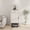 Antique White, variant on Robot Vacuum Stand Cabinet with Wheels, Antique White MDF Side Table with Storage Doors and Drawers for Living Room, Home Office, Kitchen