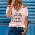 thumbnail image 2 of Moda Mujer Verano Cuello en V Manga corta Hombro frío Blusa Camiseta Causal Impresión Tops Fridja  bn7892, 2 of 5