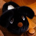 thumbnail image 7 of ABSUYY Closed Back Kids Slippers for Boys Girls,&nbsp;Black&nbsp;Fuzzy Plush Dog House Shoes, Non Slip Warm, Size 12.5 Little Kid, 7 of 7