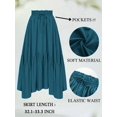 thumbnail image 6 of Maxi Skirts for Women High Waist Renaissance Skirt Long Skirt with Pockets Lake Blue M, 6 of 7
