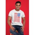 thumbnail image 3 of Old Glory Mens 4th Of July Stars and Strings Guitar American Flag Short Sleeve Graphic T Shirt, 3 of 6