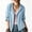 Blue, variant on Abomasnow Roll Up 3/4 Sleeve Hoodies for Women Lightweight Button Down Business Shirts UPF 50 UV Sun Protection Outdoor Shirts
