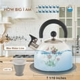 thumbnail image 4 of ARC Stainless Steel Whistling Tea Kettle - White - Magic Color Changing Design Tea Pot - 2QT Ergonomic Handle Stovetop Whistle Kettle - Free Folding Cup and Trivet Mat Included, 4 of 8