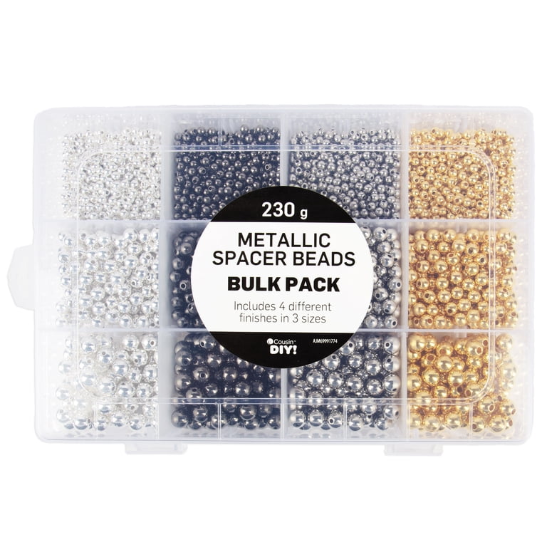Cousin DIY 3600-Piece Metallic Spacer Bead Assortment photo 1