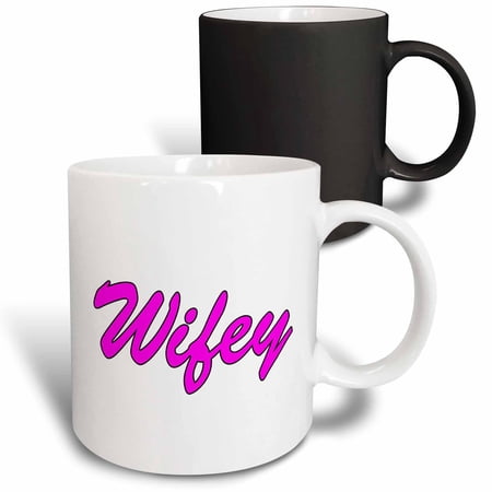 3drose, Wifey, Pink, 11oz Magic Transforming Mug