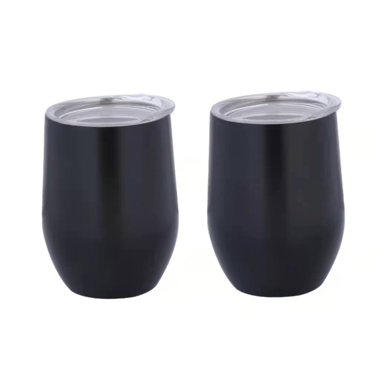 Wholesale 12oz Double Wall Stainless Steel Custom Wine Tumbler Insulated  Vacuum Egg Shape Mugs with Lids