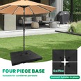 thumbnail image 3 of 356lb Umbrella Base Stand, Quick Filling, Heavy-Duty, All-Weather, Umbrella Weighted Base, Garden, Backyard, Lawn (Black), 3 of 8